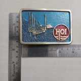 HOI Offshore Rig vintage belt buckle – with ruler for size