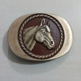 Horse Head vintage belt buckle – front view