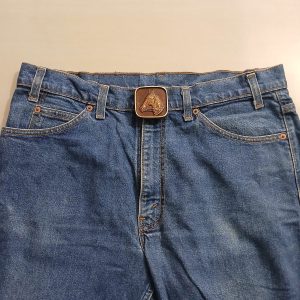 Horse Head vintage belt buckle – worn on belt with jeans