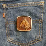 Horse Head vintage belt buckle – on jeans back pocket