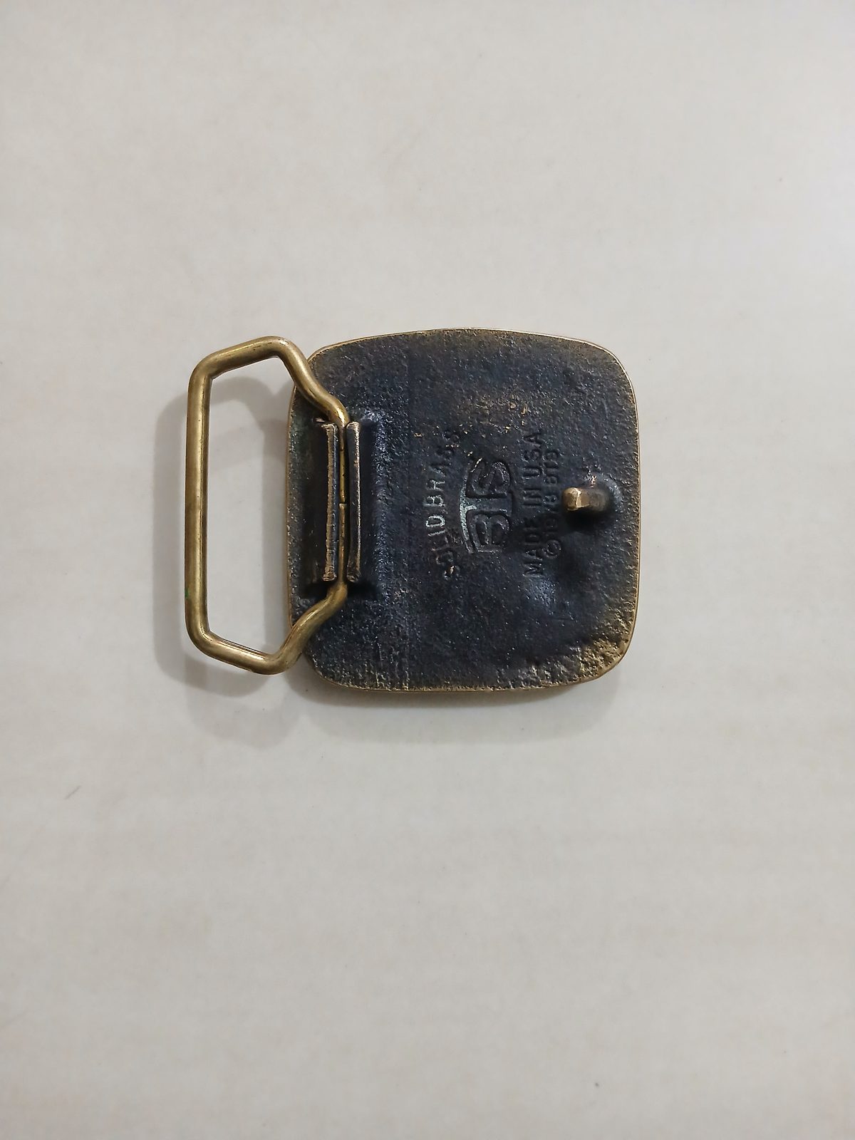 Horse Head Vintage Belt Buckle – Back view Horse Head vintage belt buckle – back view