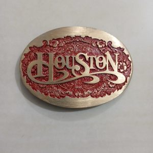 Houston vintage belt buckle – front view