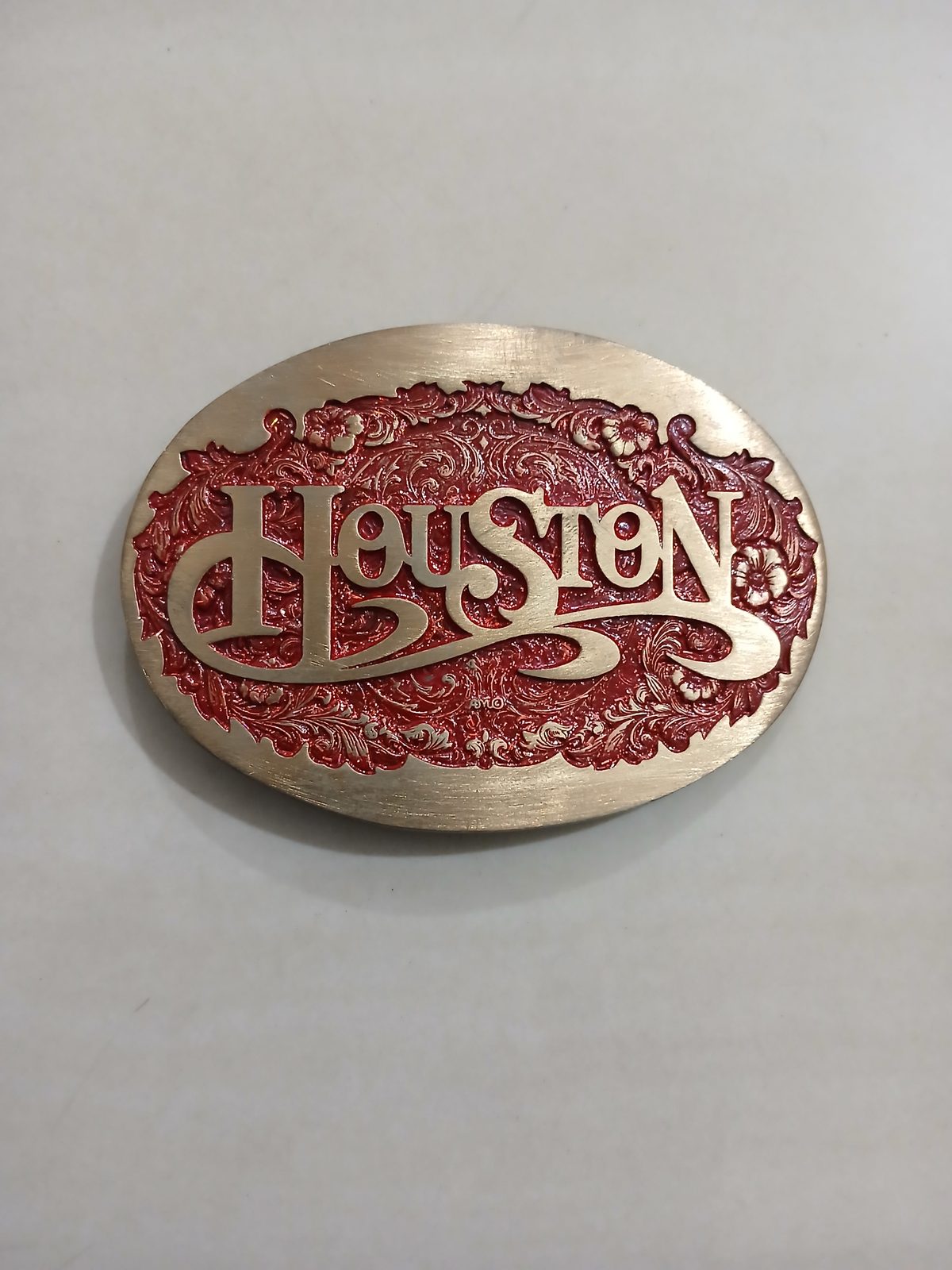 Houston Vintage Belt Buckle – Front view Houston vintage belt buckle – front view