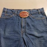 Houston vintage belt buckle – worn on belt with jeans