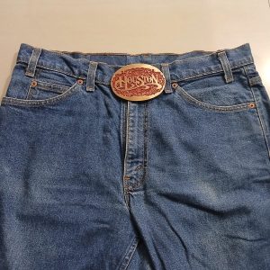 Houston vintage belt buckle – worn on belt with jeans