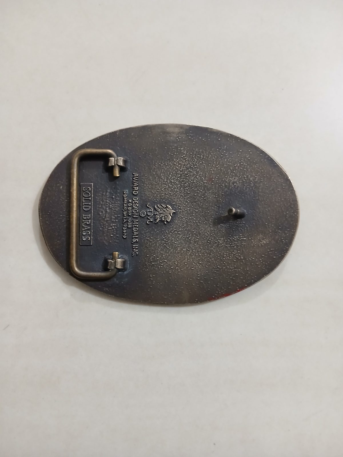 Houston Vintage Belt Buckle – Back view Houston vintage belt buckle – back view