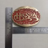 Houston vintage belt buckle – with ruler for size