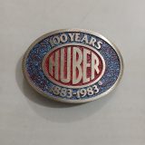 Huber 100 Years 1883-1983 vintage belt buckle – front view