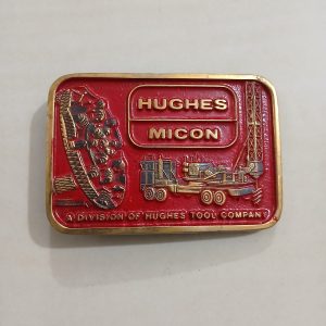 Hughes Micon vintage belt buckle – front view