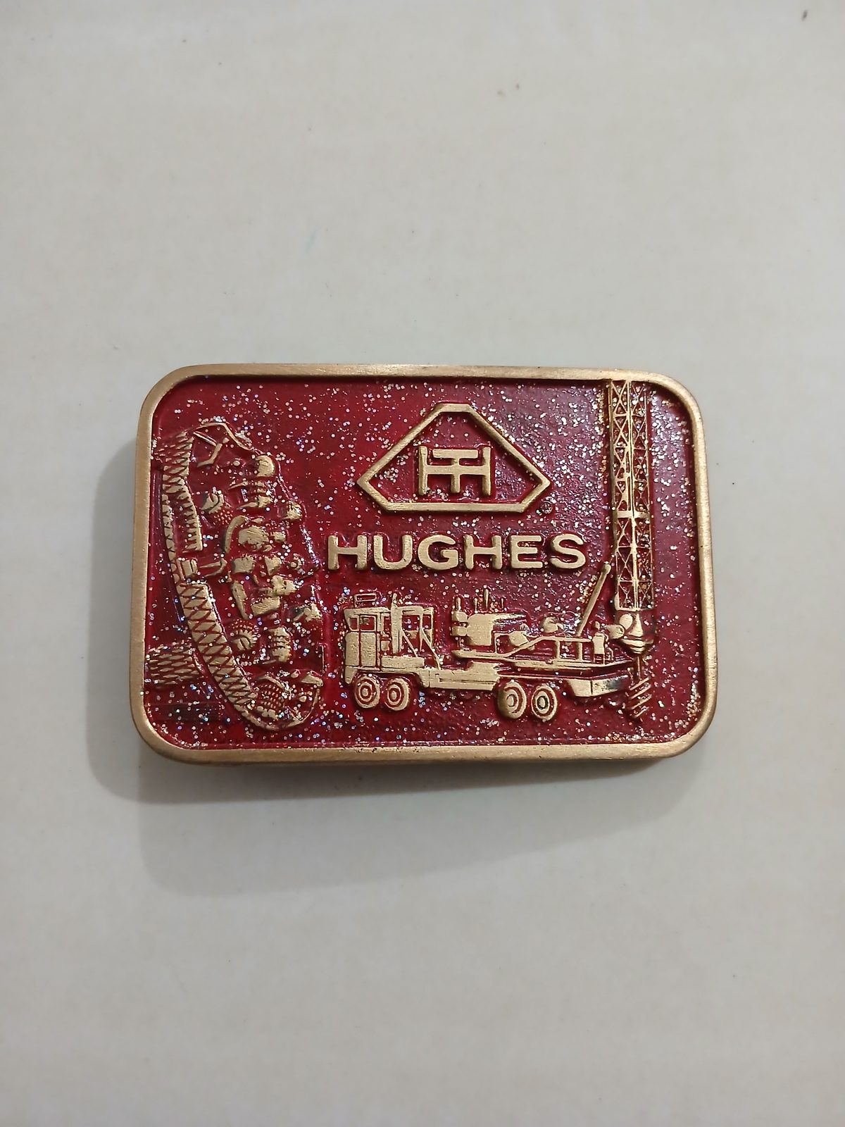 Hughes Vintage Belt Buckle – Front view Hughes vintage belt buckle – front view