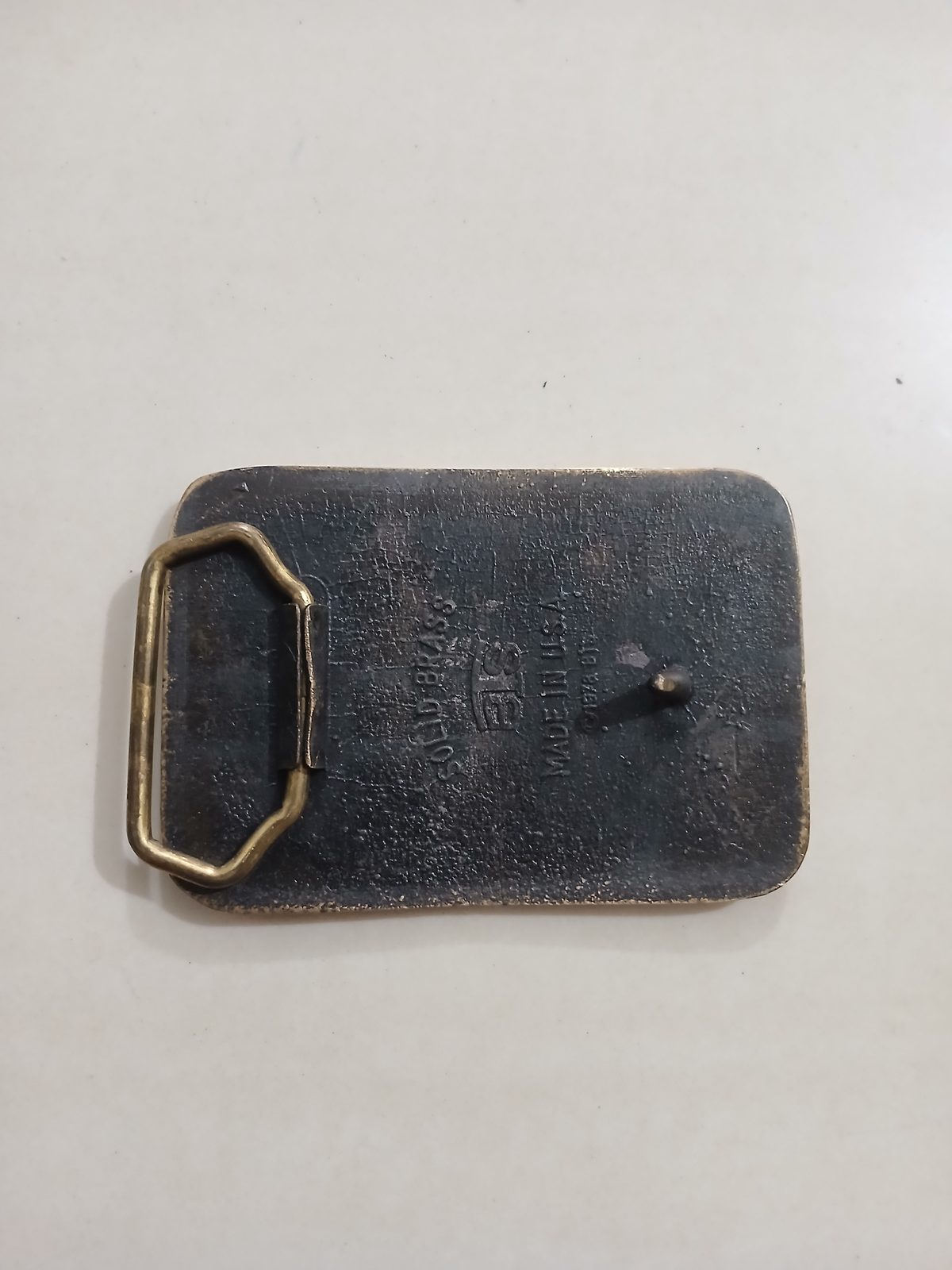 Hughes Vintage Belt Buckle – Back view Hughes vintage belt buckle – back view