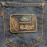 Hughes vintage belt buckle – on jeans back pocket