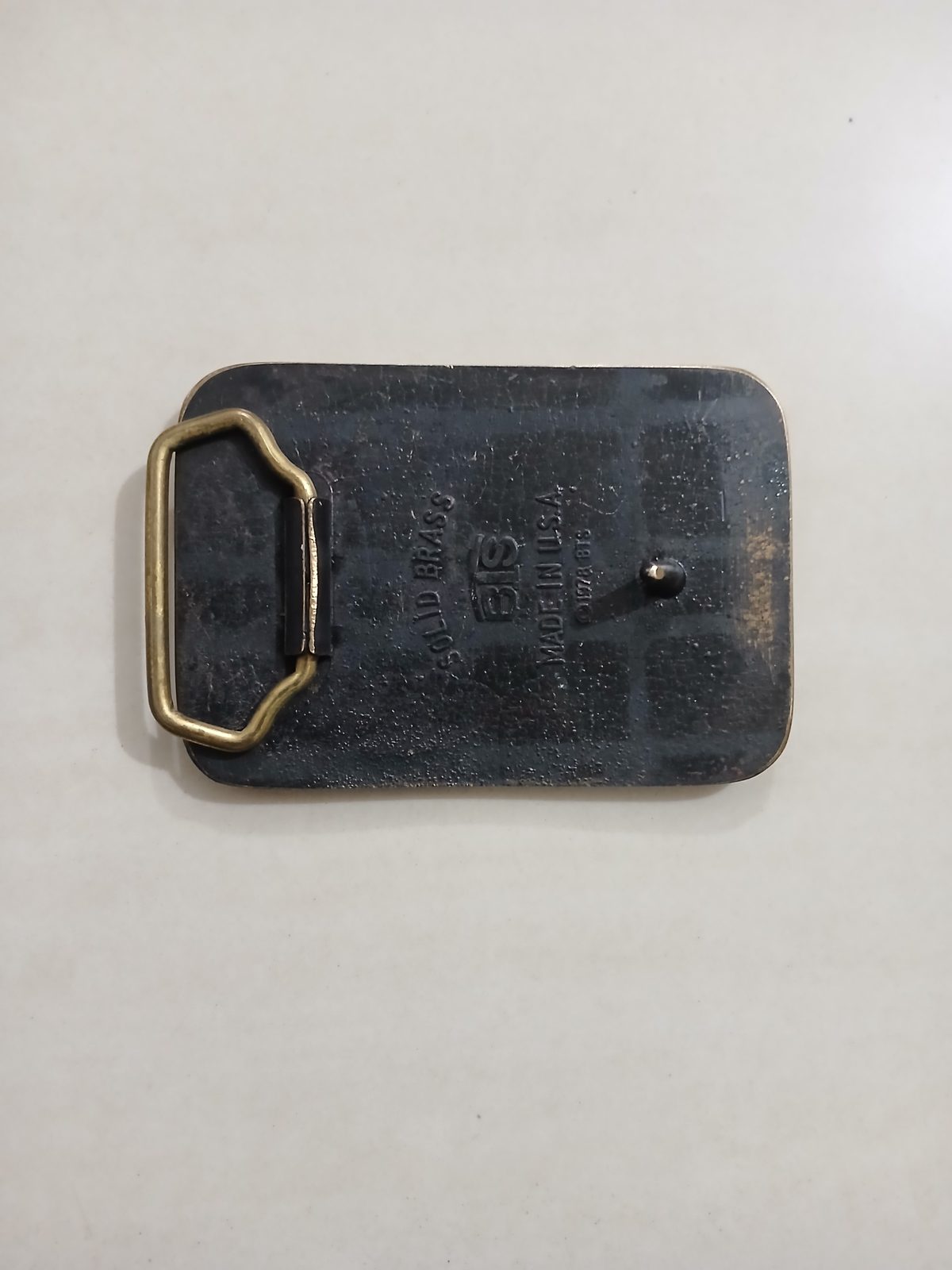 Hughes Vintage Belt Buckle – Back view Hughes vintage belt buckle – back view