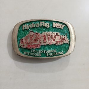 Hydra Rig Coiled Tubing Nitrogen Snubbing vintage belt buckle – front view