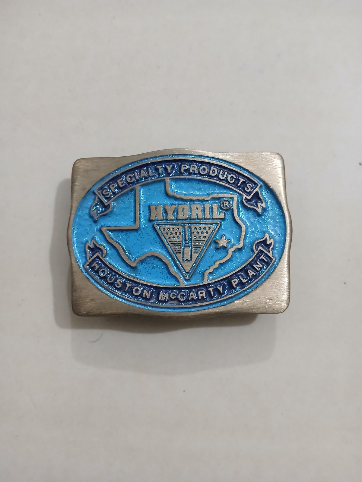 Hydril Specialty Products Houston vintage belt buckle – front view