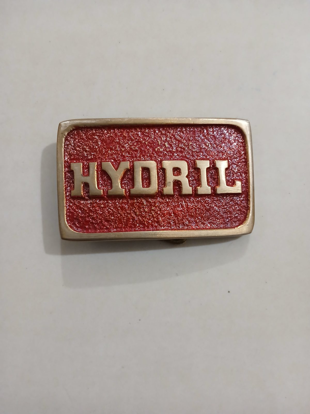 Hydril Vintage Belt Buckle – Front view Hydril vintage belt buckle – front view
