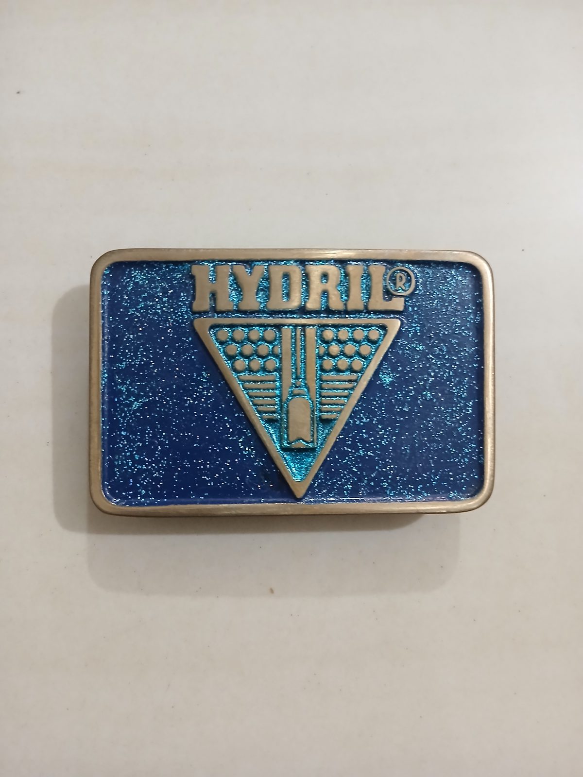 Hydril Vintage Belt Buckle – Front view Hydril vintage belt buckle – front view