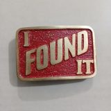 I Found It vintage belt buckle – front view