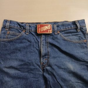 I Found It vintage belt buckle – worn on belt with jeans