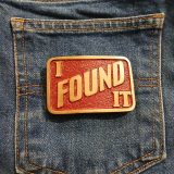 I Found It vintage belt buckle – on jeans back pocket