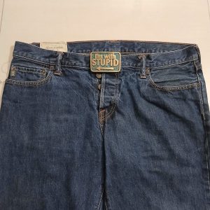 Im With Stupid vintage belt buckle – worn on belt with jeans