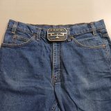 In The Balance Safety Is The Difference vintage belt buckle – worn on belt with jeans