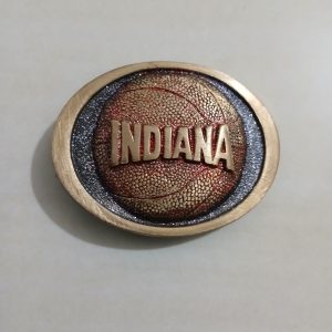 Indiana Basketball vintage belt buckle – front view