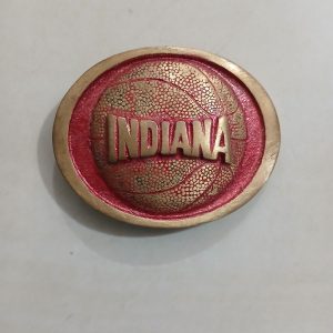 Indiana Basketball vintage belt buckle – front view