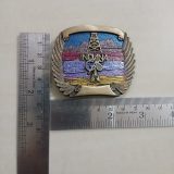 Indiana Gas vintage belt buckle – with ruler for size