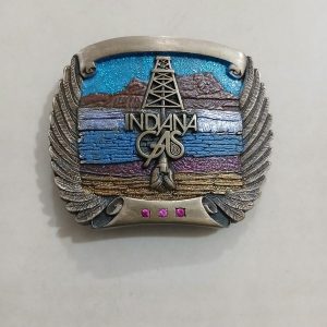 Indiana Gas vintage belt buckle – front view