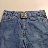 Indiana Gas vintage belt buckle – worn on belt with jeans