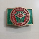 International Association of Electrical Inspectors vintage belt buckle – front view