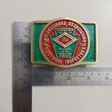 International Association of Electrical Inspectors vintage belt buckle – with ruler for size