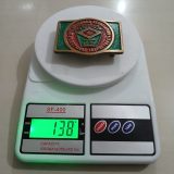 International Association of Electrical Inspectors vintage belt buckle – on scale showing weight