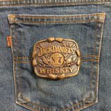 Jack Daniels Whiskey vintage belt buckle – on jeans back pocket