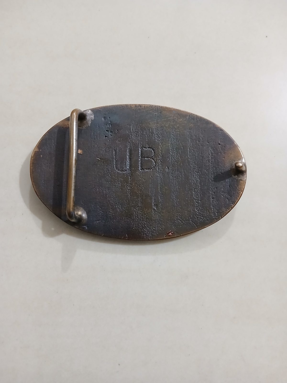 Jaguar Coventry Vintage Belt Buckle – Back view Jaguar Coventry vintage belt buckle – back view