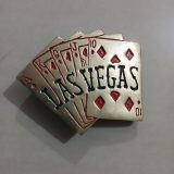Las Vegas Cards vintage belt buckle – front view