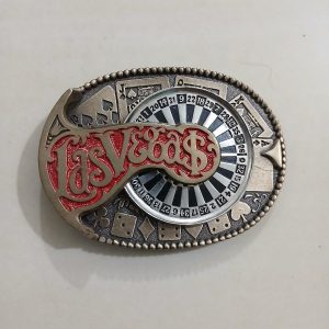 Las Vegas vintage belt buckle – front view