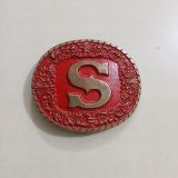 Letter S vintage belt buckle – front view