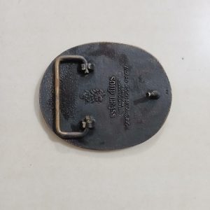Letter S vintage belt buckle – back view