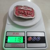 Levi Strauss Original Riveted vintage belt buckle – on scale showing weight