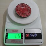 Levi Strauss SF Cal vintage belt buckle – on scale showing weight