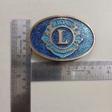 Lions International vintage belt buckle – with ruler for size