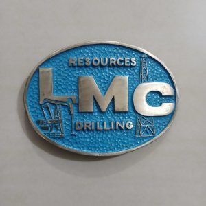 LMC Resources Drilling vintage belt buckle – front view