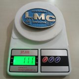 LMC Resources Drilling vintage belt buckle – on scale showing weight