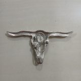 Longhorn Skull vintage belt buckle – back view