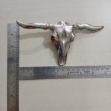 Longhorn Skull vintage belt buckle – with ruler for size