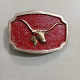 Longhorn Steer vintage belt buckle – front view