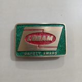 Loram Safety Award vintage belt buckle – front view