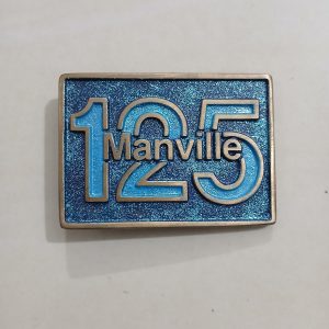 Manville 125 vintage belt buckle – front view